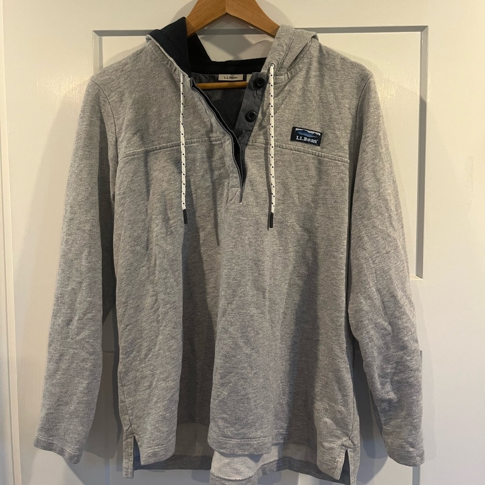 L.L. Bean Gray hooded pullover